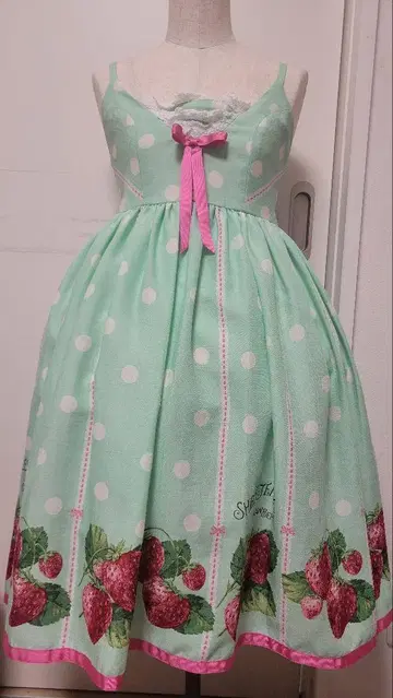 Shirley Temple 딸기 프린트 잔스카