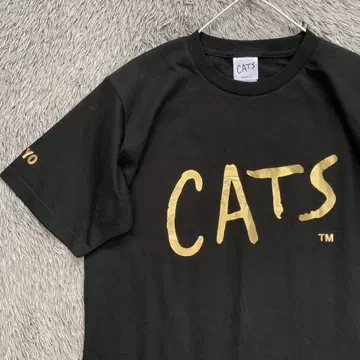 CATS TOKYO 캣츠 골드 로고 티셔츠