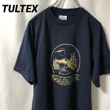 N-4827 TULTEX 미국 빈티지 의류 USA제 캠핑 티셔츠 L