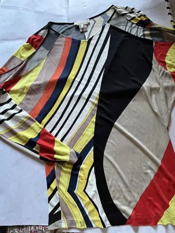 EMILIO PUCCI 스트라이프 반소매 상의 38