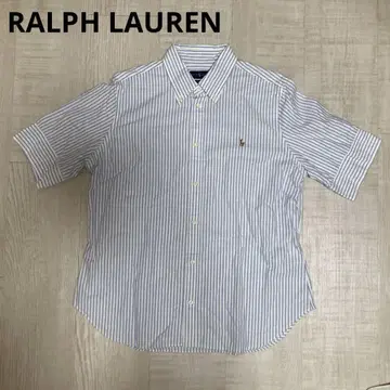 랄프 로렌 Ralph Lauren 반팔 셔츠 블루 스트라이프 XL