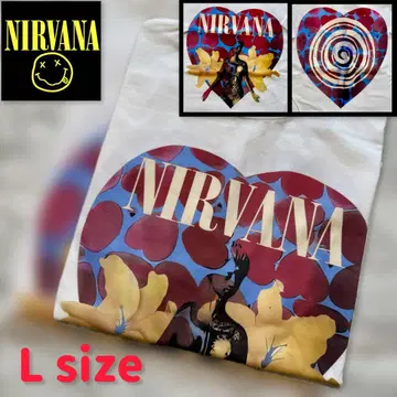 NIRVANA 밴딩 티셔츠 화이트 XL 밴딩 닐바나