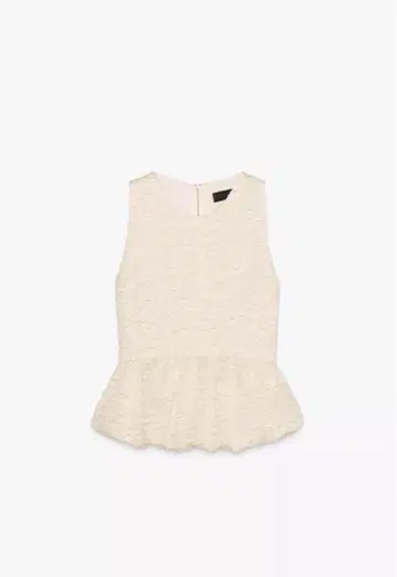 엠보싱 가공 페플럼 탑 ZARA 자라 S (7~9호) 카바