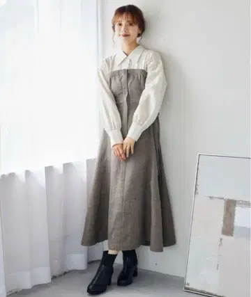 레이스업 셔츠 원피스