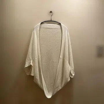 PRISTINE 화이트 코튼 린넨 가디건