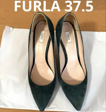 훌라 다크 그린 스웨이드 하이힐 37.5
