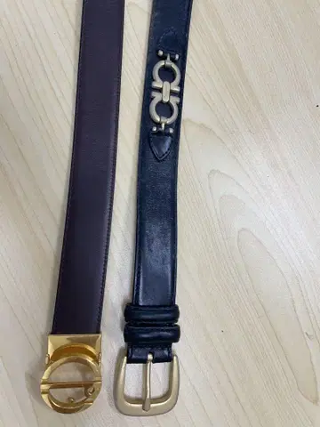 남성용 벨트 2개 던힐 살바토레 페라가모 벨트