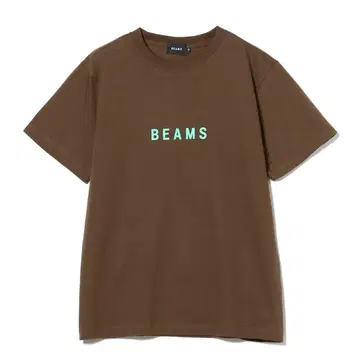 빔즈 beams 상의 로고 티셔츠 브라운 S 사이즈