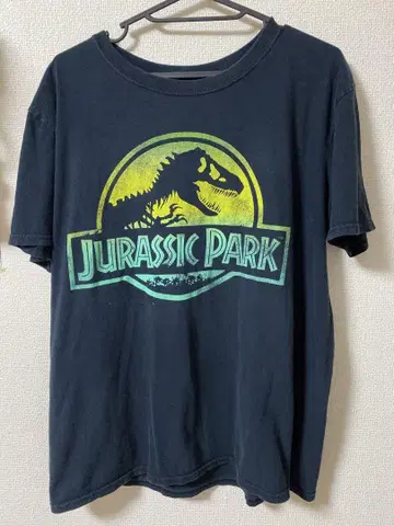 쥬라기 공원 반팔 티셔츠 Jurassic Park 라임 컬러 L