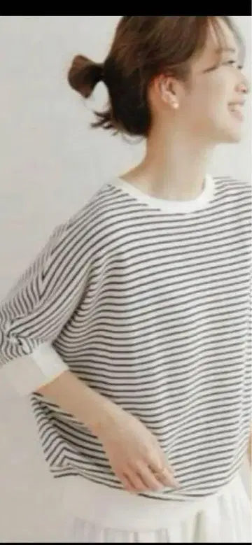 턱 플라이 와이드 티셔츠 돌먼 슬리브 풀오버