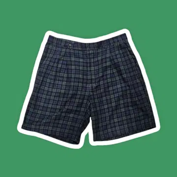 캘빈클라인 하프 팬츠 숏 팬츠 구제 의류 체크 네이비 W34