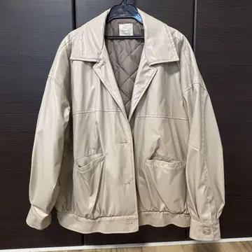 spoon store 인조 가죽 블루종