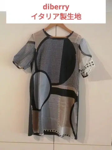 데이베리 튜닉 시스루 반팔 상의 일본제 이탈리아제 원단