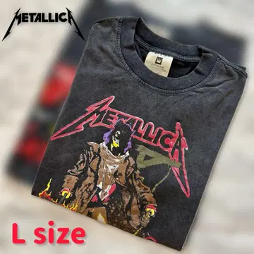메탈리카 밴딩 티셔츠 빈티지 가공 L 밴 T METALLICA