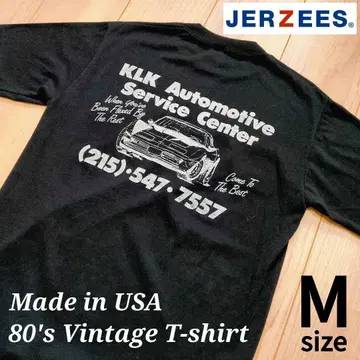 USA제 80s JERZEES 백 프린트 반팔 티셔츠 코르벳 M