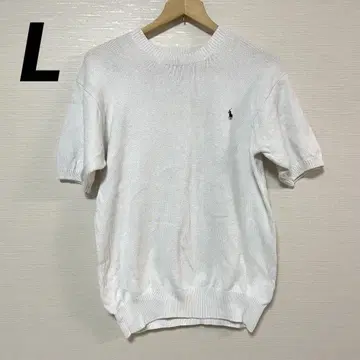 랄프 로렌 Ralph Lauren 반팔 니트 화이트 L