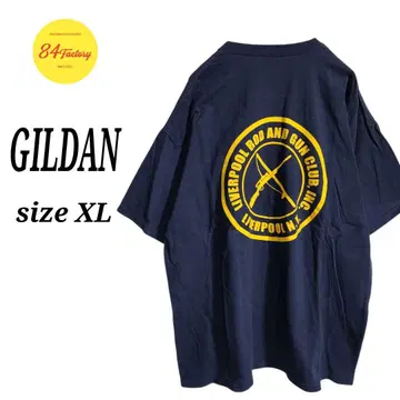 GILDAN 프린트 티셔츠 반팔 백 프린트 가슴 포켓 남성용 XL