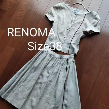 RENOMA 셋업 베이지 린넨 라운드넥 사이즈 38