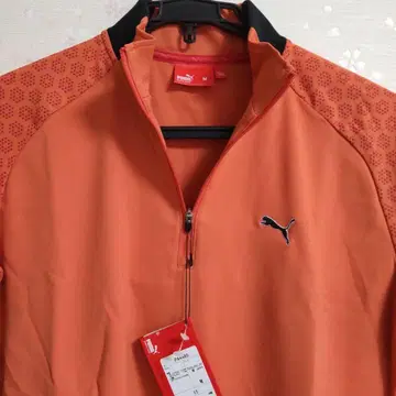 푸마 오렌지 집업 셔츠 M