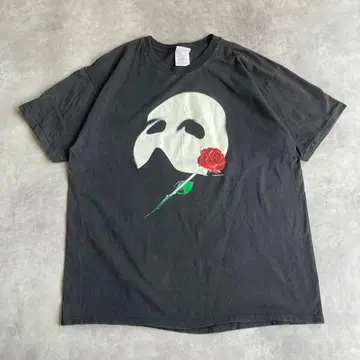 오페라의 괴인 프린트 티셔츠 헤인즈 무비 T 00s L 15329