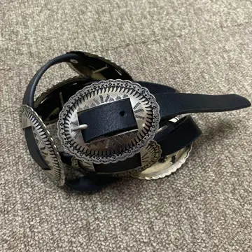 인조 가죽 네이비 벨트