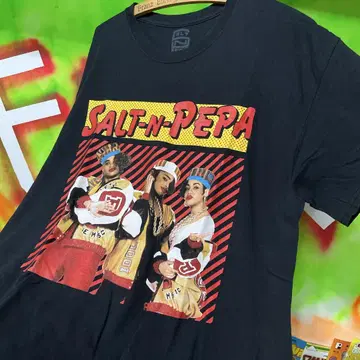 80년대 힙합 SALT'N'PEPA 복각 랩 구제 의류 티셔츠