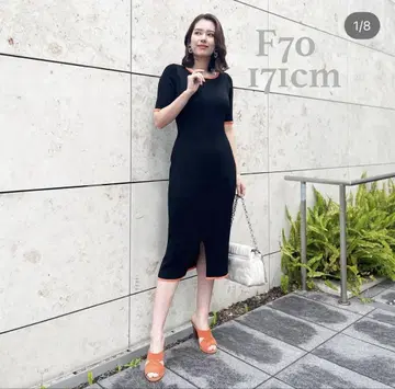 시네마틱 2way 바이컬러 니트 원피스 프리 사이즈 사이즈