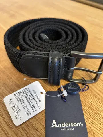 신상품 Anderson's 앤더슨즈 웨빙 벨트 XL 블랙