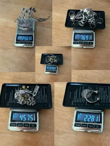 은세공 실버 반지 반지 목걸이 기타 PT925 각인 있음