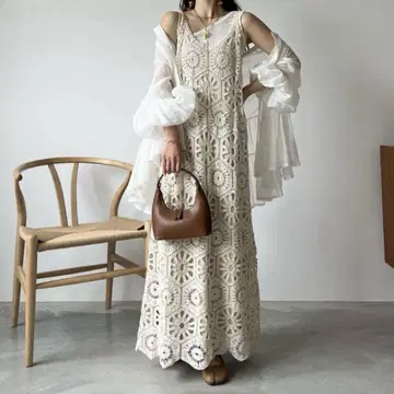 Aermaboutique 크로셰 뜨개질 원피스