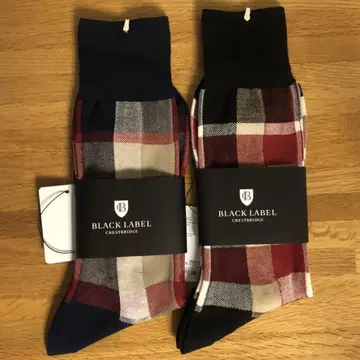 BLACK LABEL 체크 삭스 양말 2켤레