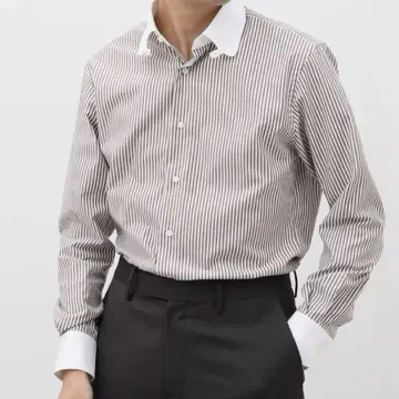 새상품급 에디피스 D. 라운드 탭 클레릭 셔츠 스트라이프 셔츠 39