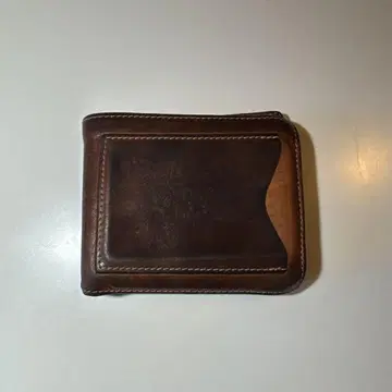 IL bisonte 가죽 접이식 지갑 브라운