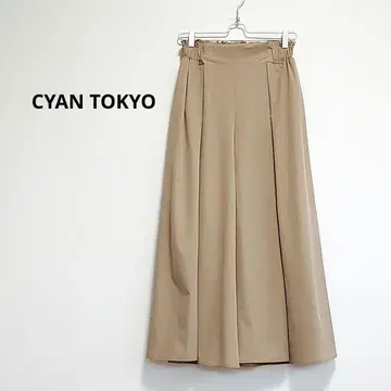 새상품급 CYAN TOKYO 시안 도쿄 앞 슬릿 나일론 와이드 팬츠