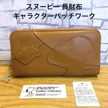 스누피 장지갑 캐릭터 패치워크 SNOOPY