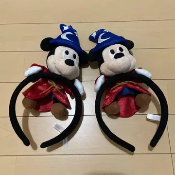 디즈니 미키마우스 판타지아 마법사 머리띠 2개 세트