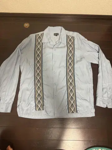 Schott 쿠바 셔츠 스카이블루 L 사이즈