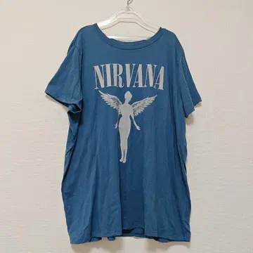 미사용 Nirvana 닐바나 천사 디자인 티셔츠 2 오버 사이즈