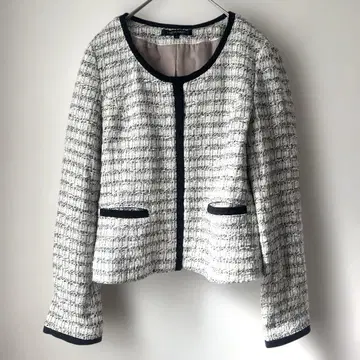 LAUTREAMONT 노카라 트위드 자켓 38 당일 발송