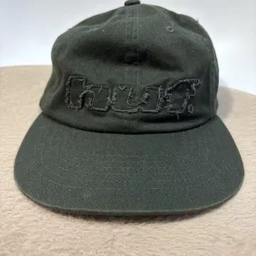 huf 데미지 가공 로고 캡 올리브 그린