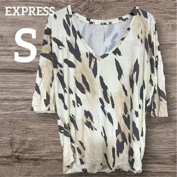 EXPRESS RELAXED TEE 애니멀 프린트 S 셔츠 티셔츠