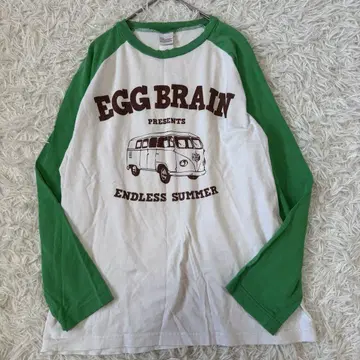 EGG BRAIN 롱 T M 사이즈 밴딩 티셔츠