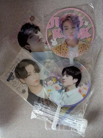 BTS K-POP 아이돌 JUNGKOOK 부채 & 미니 배너 세트 구크
