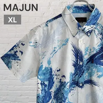 MAJUN 마준 카리유시 파랑 블루 면100% 오키나와 [XL]