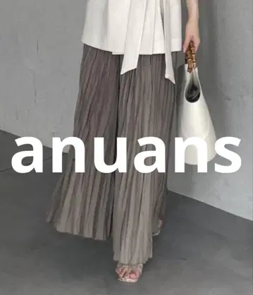 거의 미사용 anuans 플리츠 스커트 FREE 카키 여성용