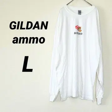 길단 ammo 롱 T 긴팔 티셔츠 화이트 빅 루즈핏 L