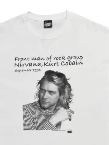 LIFE 별주 커트 코베인 콜라보 사진 티셔츠 Kurt Cobain