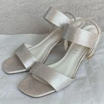 LE TALON 르 탈론 6cm 밴딩 스트랩 샌들 실버 M 사이즈