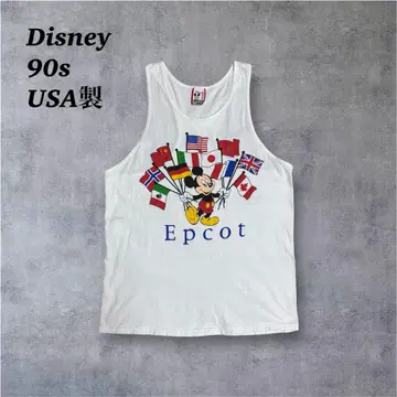 레어 90년대 디즈니 미키 탱크탑 EPCOT 미국제 디즈니