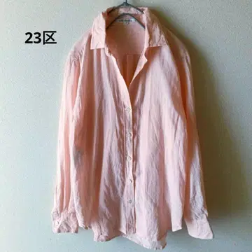 23구 블라우스 코튼 핑크 넉넉한 스키퍼